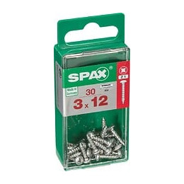 Lot De 30 Vis Acier Tête Cylindrique Bombée Spax, Diam.3 Mm X L.12 Mm