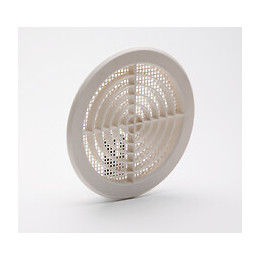 Grille d'aération ABS blanc à clipser tube D12,5-14 cm