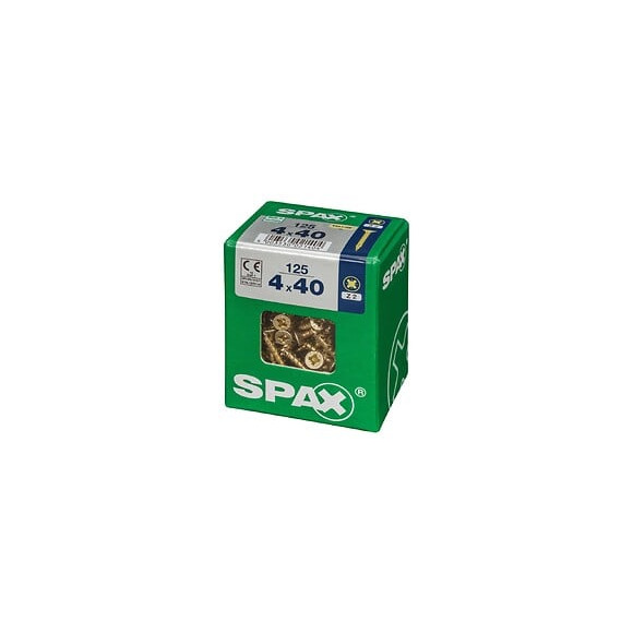 Lot De 125 Vis Acier Tête Fraisée Pozidriv Spax, Diam.4 Mm X L.40 Mm