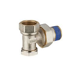 Coude de réglage radiateur 1/2 nickelé