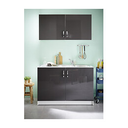 Meuble sous évier 120 gris 16mm soft close