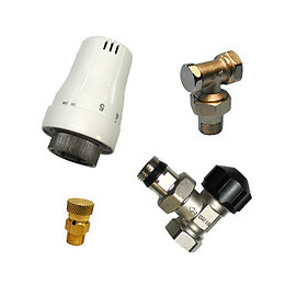 Kit radiateur robinet thermostatique équerre
