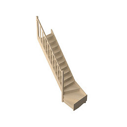 Escalier SOGEM 1/4 tournant bas gauche en sapin