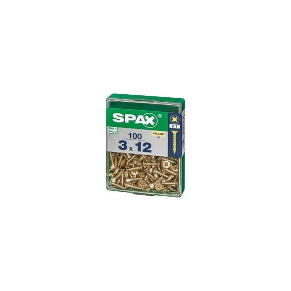 Lot De 100 Vis Acier Tête Fraisée Pozidriv Spax, Diam.3 Mm X L.12 Mm