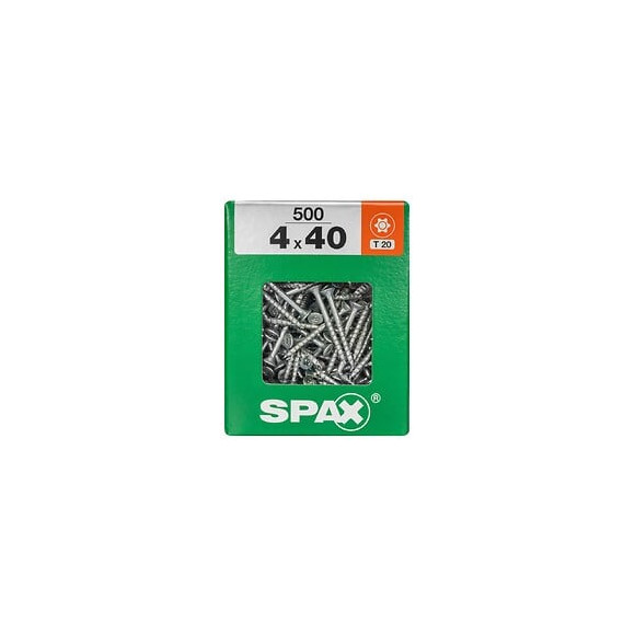 Lot De 500 Vis Acier Tête Fraisée Torx Spax, Diam.4 Mm X L.40 Mm