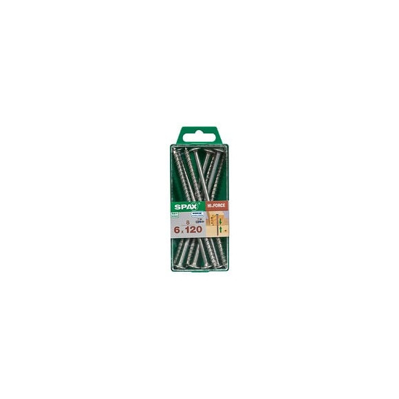 Lot De 8 Vis Acier Tête Fraisée Bombée Torx Spax, Diam.6 Mm X L.120 Mm