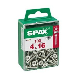 Lot De 100 Vis Acier Tête Ronde Pozidriv Spax, Diam.4 Mm X L.16 Mm