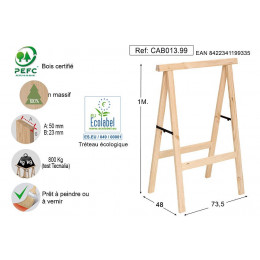 Tréteau pin pro hauteur 1m