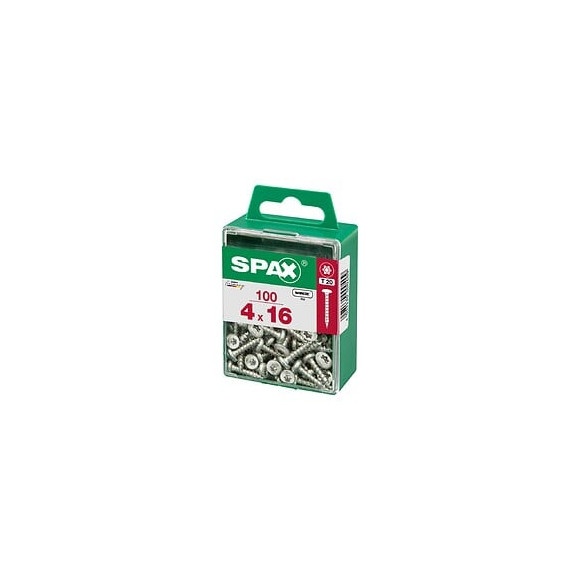 Lot De 100 Vis Acier Tête Ronde Pozidriv Spax, Diam.4 Mm X L.16 Mm