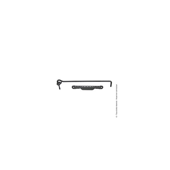 Crochet + crémàillère à poignée Longueur 300mm noir
