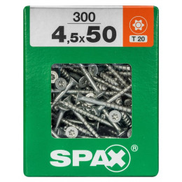 Lot De 300 Vis Acier Tête Fraisée Torx Spax, Diam.4.5 Mm X L.50 Mm