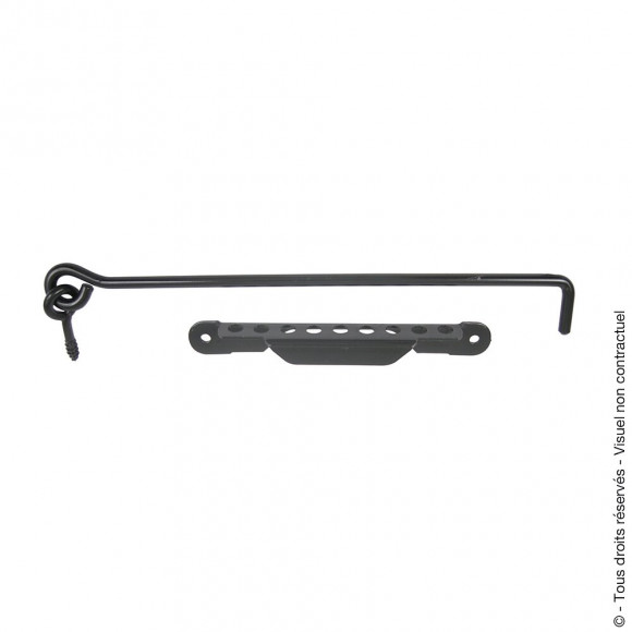 Crochet + crémàillère à poignée Longueur 300mm noir