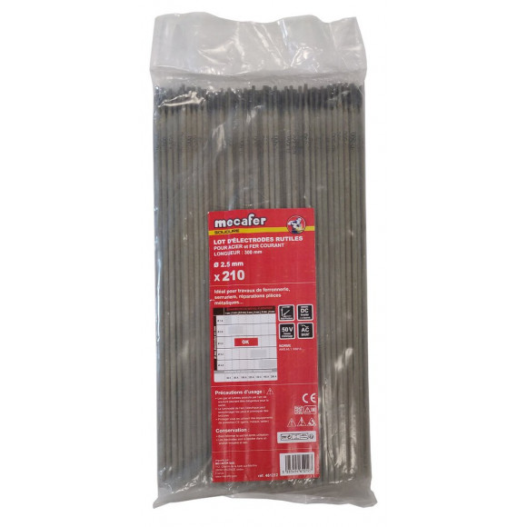 Lot de 210 électrodes diamètre 2.5mm
