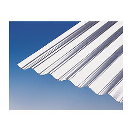 Tôle acier galva laqué nervuré 0.50mm 250x105cm beige