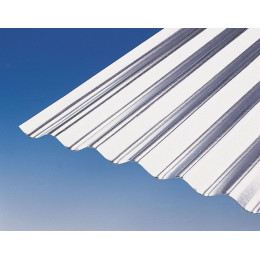 Tôle acier galva laqué nervuré 0.50mm 250x105cm beige