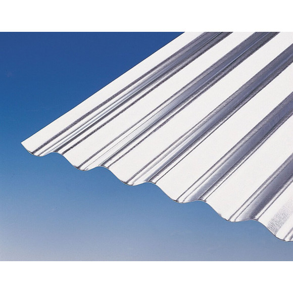 Tôle acier galva laqué nervuré 0.50mm 250x105cm beige