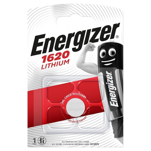 Pile bouton Energizer Lithium 1620, pack de 1