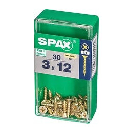Lot De 30 Vis Acier Tête Fraisée Pozidriv Spax, Diam.3 Mm X L.12 Mm