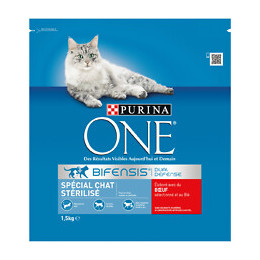 Croquettes chat stérilisé - Boeuf - 1.5kg