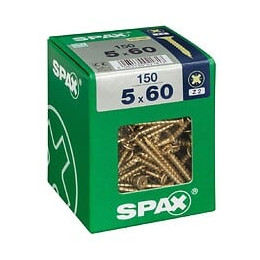 Lot De 150 Vis Acier Tête Fraisée Pozidriv Spax, Diam.5 Mm X L.60 Mm