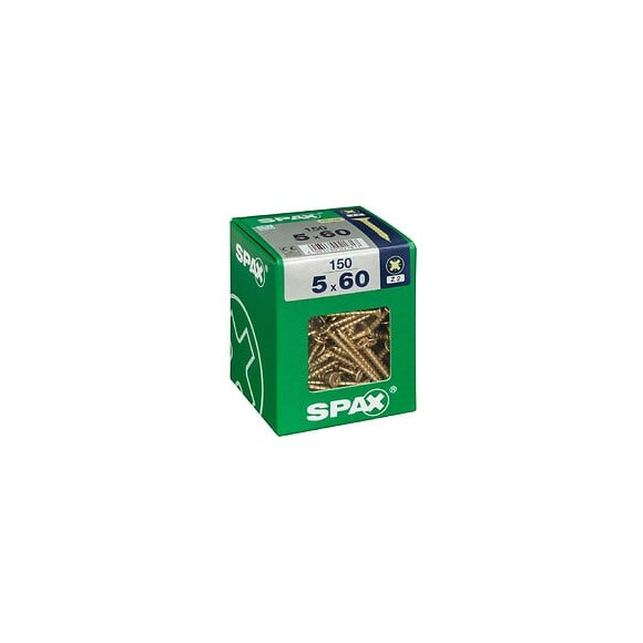 Lot De 150 Vis Acier Tête Fraisée Pozidriv Spax, Diam.5 Mm X L.60 Mm