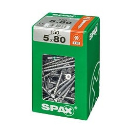 Lot De 150 Vis Acier Tête Fraisée Torx Spax, Diam.5 Mm X L.80 Mm