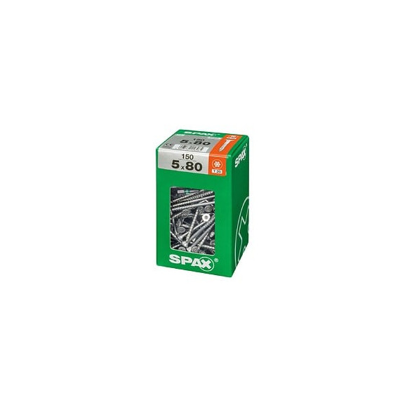 Lot De 150 Vis Acier Tête Fraisée Torx Spax, Diam.5 Mm X L.80 Mm