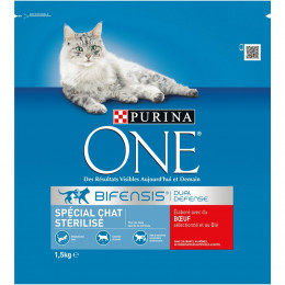 Croquettes chat stérilisé - Boeuf - 1.5kg