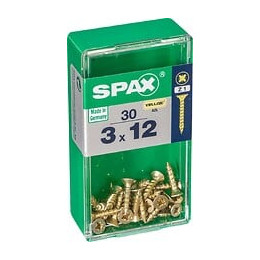 Lot De 30 Vis Acier Tête Fraisée Pozidriv Spax, Diam.3 Mm X L.12 Mm