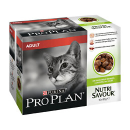 Sachet chat Nutrisavour Adulte - Agneau en gelée - 10x85g