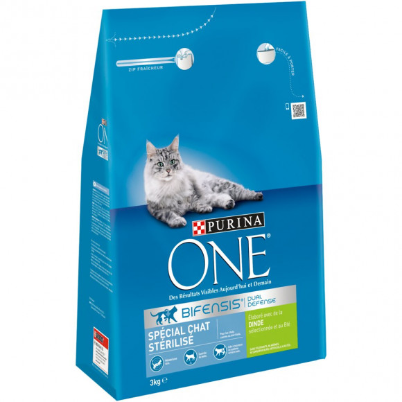 Croquettes chat stérilisé - Dinde et Blé - 3kg