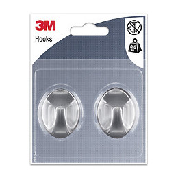 Crochet Ovale Gris Moyen Modèle x2