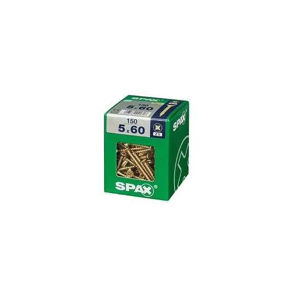 Lot De 150 Vis Acier Tête Fraisée Pozidriv Spax, Diam.5 Mm X L.60 Mm