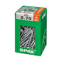Lot De 200 Vis Acier Tête Fraisée Torx Spax, Diam.5 Mm X L.70 Mm