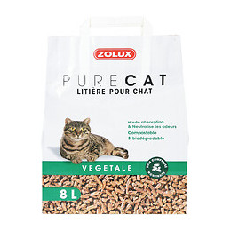 Litiére Purecat végétale naturelle 8l