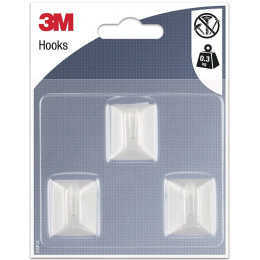 Crochet Rectangle Blanc Petit Modèle x3