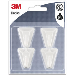 Crochet Triangle Blanc x4