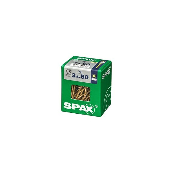 Lot De 75 Vis Acier Tête Fraisée Pozidriv Spax, Diam.3.5 Mm X L.50 Mm
