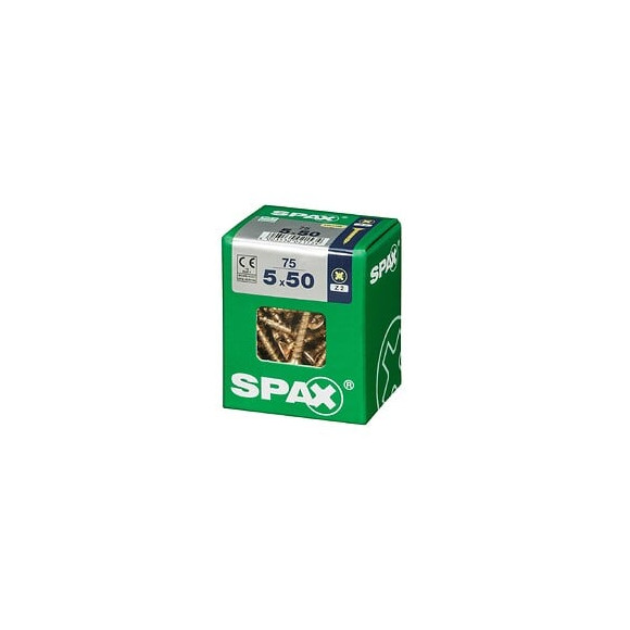 Lot De 75 Vis Acier Tête Fraisée Pozidriv Spax, Diam.5 Mm X L.50 Mm