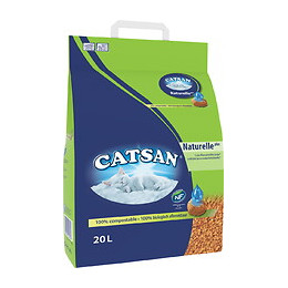 CATSAN Naturelle plus Litière végétale pour chat 20L