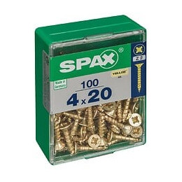 Lot De 100 Vis Acier Tête Fraisée Pozidriv Spax, Diam.4 Mm X L.20 Mm