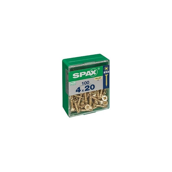 Lot De 100 Vis Acier Tête Fraisée Pozidriv Spax, Diam.4 Mm X L.20 Mm