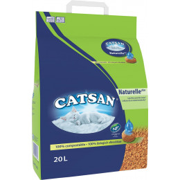 CATSAN Naturelle plus Litière végétale pour chat 20L