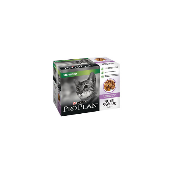 Sachets repas chat stérilisé Nutrisavour - Dinde en gelée - 10x85g