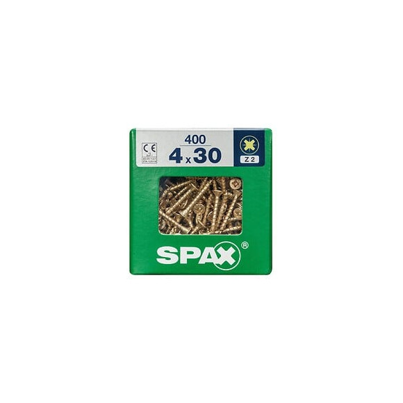Lot De 400 Vis Acier Tête Fraisée Pozidriv Spax, Diam.4 Mm X L.30 Mm