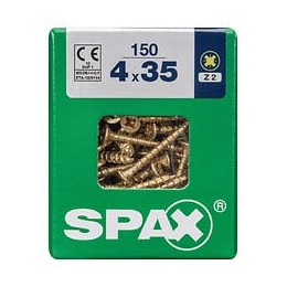 Lot De 150 Vis Acier Tête Fraisée Pozidriv Spax, Diam.4 Mm X L.35 Mm