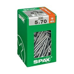 Lot De 200 Vis Acier Tête Fraisée Torx Spax, Diam.5 Mm X L.70 Mm