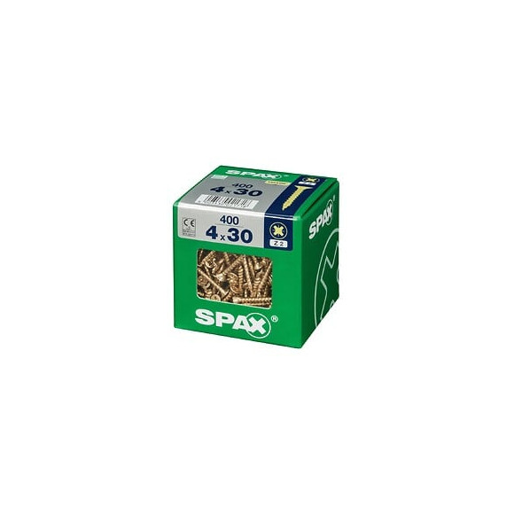 Lot De 400 Vis Acier Tête Fraisée Pozidriv Spax, Diam.4 Mm X L.30 Mm