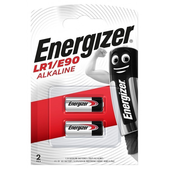 Pile alcaline miniature Energizer LR1/E90, pack de 2