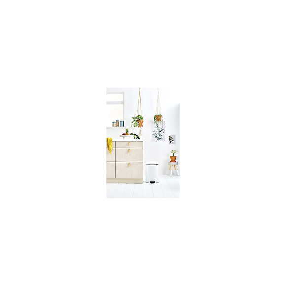 Poubelle de cuisine ronde à pédale NewIcon 20L White